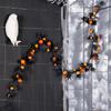 Halloween Decor Black Maple Leaf Pumpkin Vine 1.8m Horror Party Hanging Garland Door Wall Home Decoration