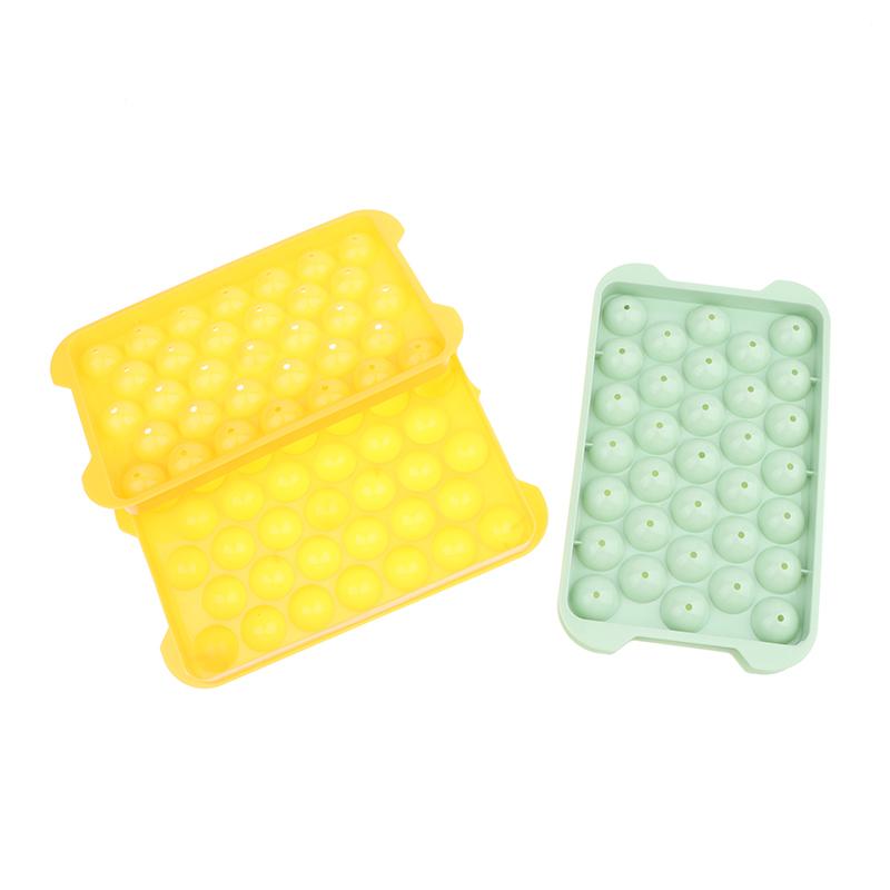 33 Hole Round Ice Cube Tray Plastic Style Ice Mold Refrigerator Spherical Diy Moulds Ice Ball Maker Kitchen Tools