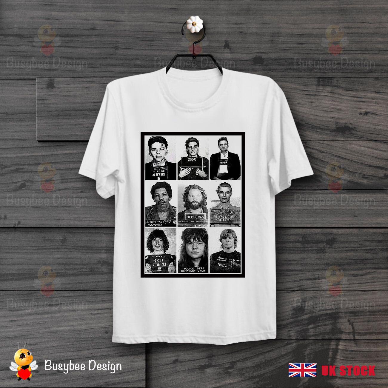 

26 Celebrities Mugshot Retro Vintage Rock stars Hipster Unisex T Shirt B26 Unisex T-Shirt XXXXL