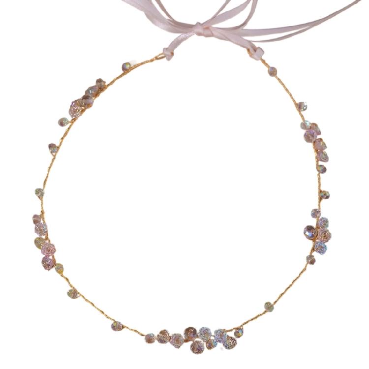 Stylish Crystal Encrusted Hairband Anti Slip Technology Fashionable Rhinestones Headband Suitable for Dynamic Movements