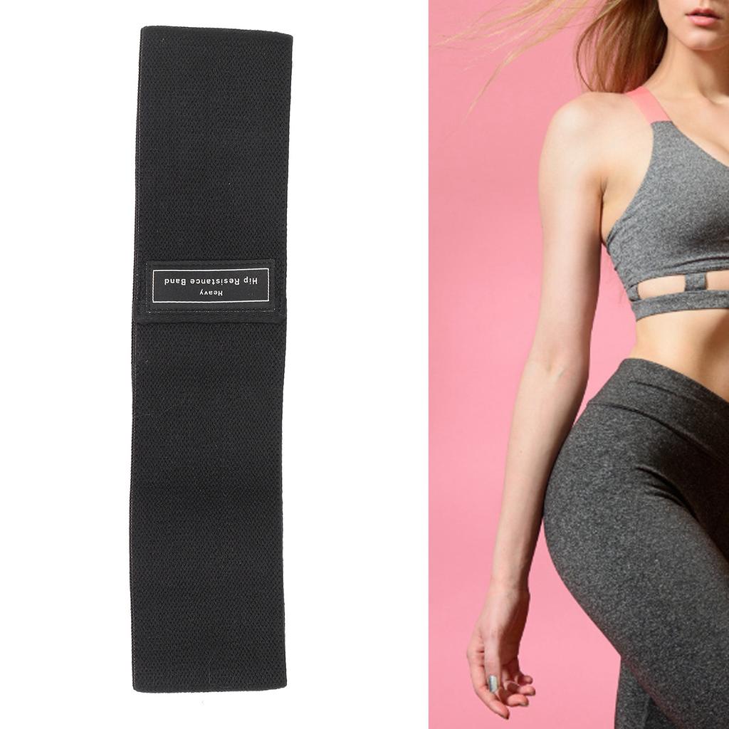 Exercise Resistance Band NonSlip Fitness Elastic Stretching Workout Band Pull Strap Belt(Black )