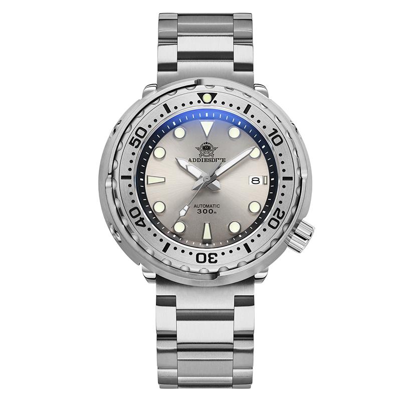 ADDIESDIVE Luxury Tuna Men Watch Mechanical Watches NH35 Sapphire 300M Diving BGW9 Luminous 316L Stainless Steel Wristwatch
