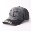 European and American new men's and women's outdoor curved brim baseball cap retro letter NYC sticker personalized cap