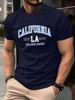 California Fondata 1889 Stampa Maglietta Uomo Moda Larga Cotone Manica Corta Girocollo Vestiti Estivi Unisex Casual Morbido Streetwear