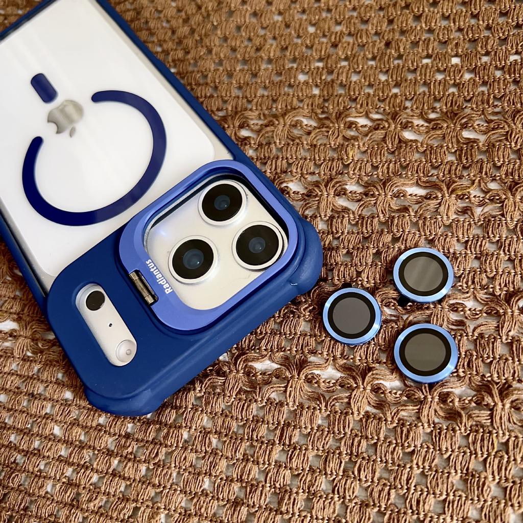 Applicable iPhone17ProMax Magnetic Lens Holder Mobile Phone Case Apple 16Pro Airbag 15 Protective Case