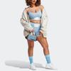 adidas Originals Trefoil Kurze enge Logo-Print Slim Regular Shorts Damenshorts Himmelblau IC8530