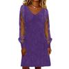 Womens  O Neck Long Sleeve Party Dresses