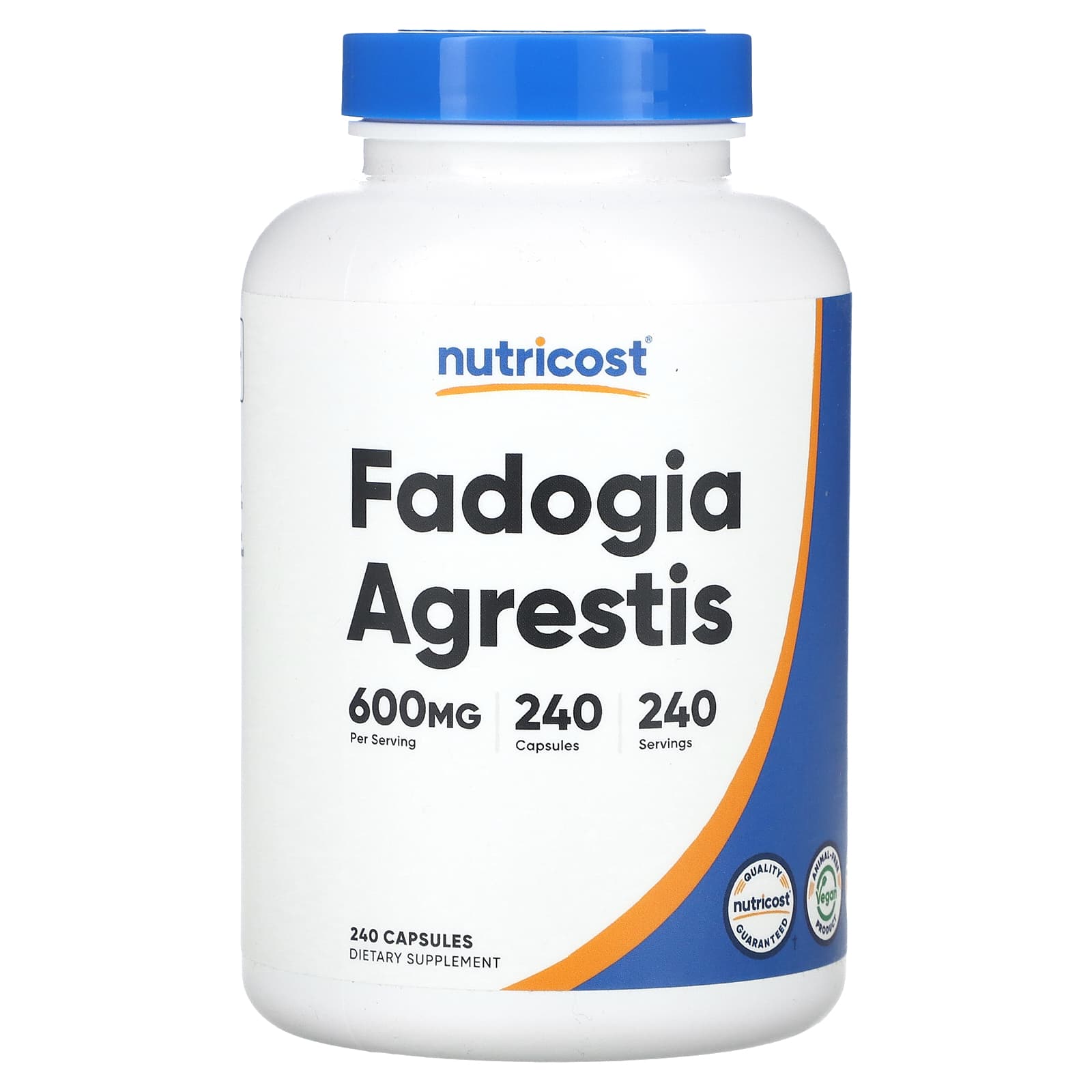 

Nutricost, Fadogia Agrestis, 600 mg, 240 capsules
