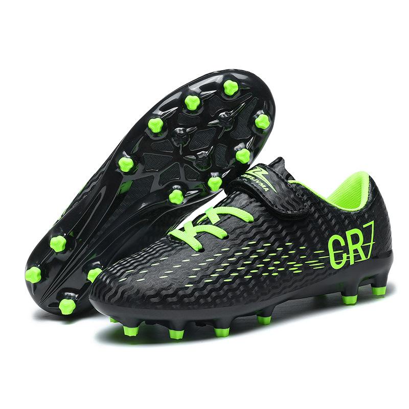 

New Children Football Boots Outdoor Trainers Soccer Shoes for Kids Boys Girls Hook Loop Football Cleats Futsal Sneakers 28-39 39