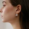 925 Silver Golden Sun Ear Rings Irregular Geometry Star Ear Jewelry Wedding Jewelry Zircon Stone Earrings for Women