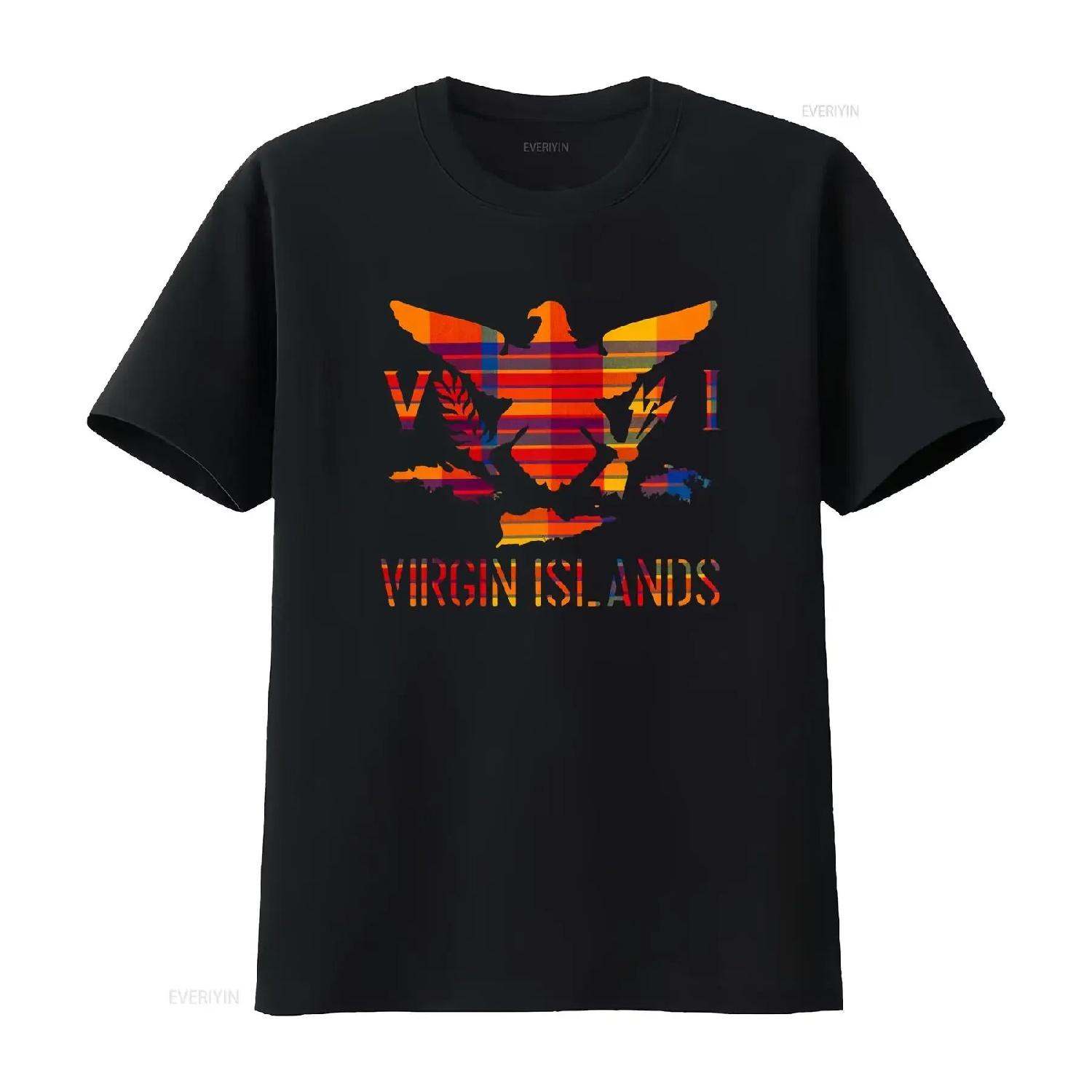 Colorful VI Flag T Shirt Virgin Islands Kente gift vacay tee trip USVI souvenir vintage Washed Soft Casual S