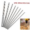 1 peça 200mm Brocas HSS Extra Longas Haste Reta Broca Helicoidal Para Perfuração de Metal Furadeira Elétrica 2-10mm Ferramenta Elétrica
