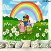 Didi and Friends Wall Tapestry Aesthetic Wall Hanging Printed Fabric Blanket Decorative Tapestries for Bedroom Living Room Home Decor