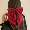 Elegant French Satin Bow Hairpin for Women
