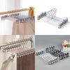 Standard Wardrobe Pants Hanger With Non Slip Stainless Steel Clips For Home Storage And Organization