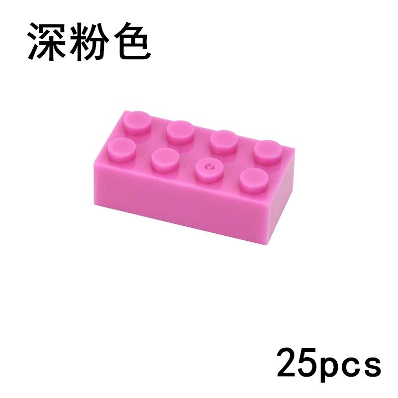 25pcs DIY 2x4 Dots Thick Figures Block Bricks Learning Educational Classic Assemblage Brick Playset Fits For Leduo 3001 Toys Playsetss For Children