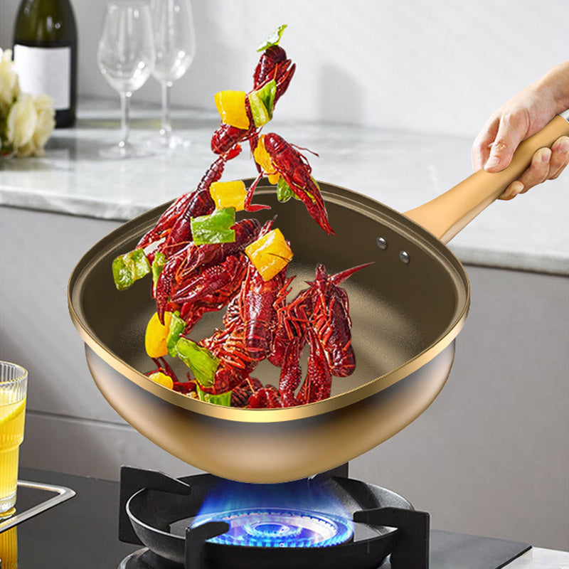 Titanium Alloy Non-Stick Pot with Lid 30CM Large Capacity Household Frying Pan Kitchen Induction Cooker Gas Stove Universal