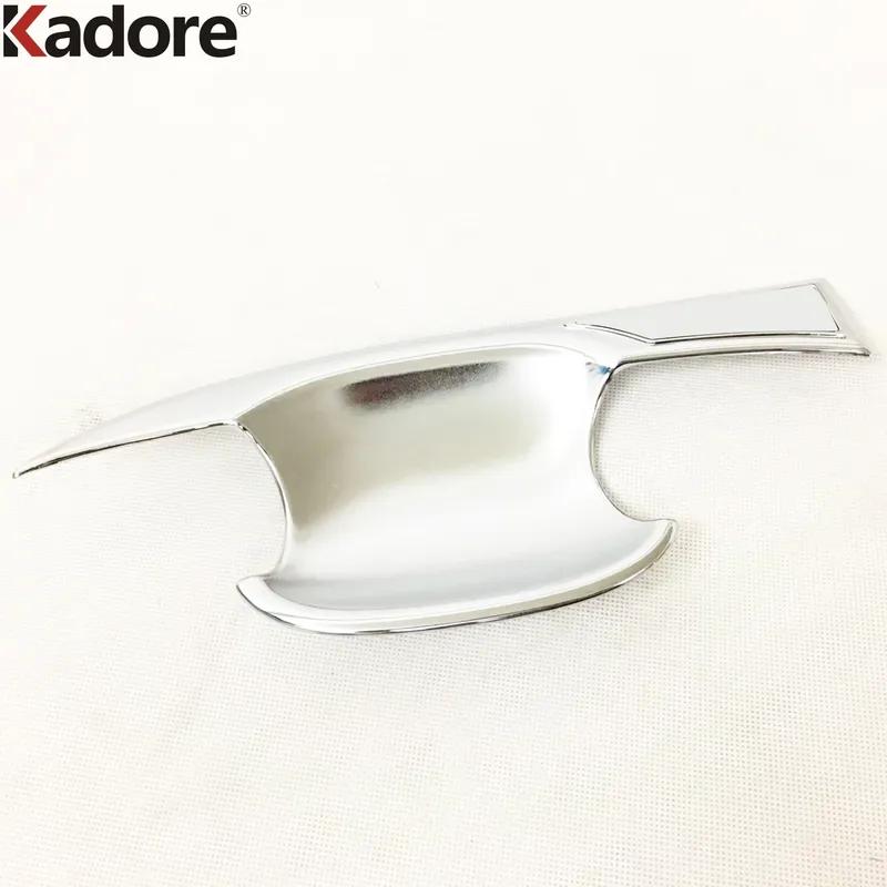 Side Door Handle Bowl Cover Trim For Volkswagen VW Tiguan MK2 2017 2018      Chrome Car Exterior Accessories