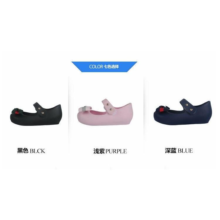 Charming Mini Melissa Girls British College Wind Bow Tie Kid Shoes For Stylish Children