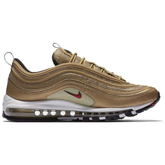 Nike Air Max 97 OG Metallic Gold 2023 Men Sneakers Varsity-Red White Black DM0028-700