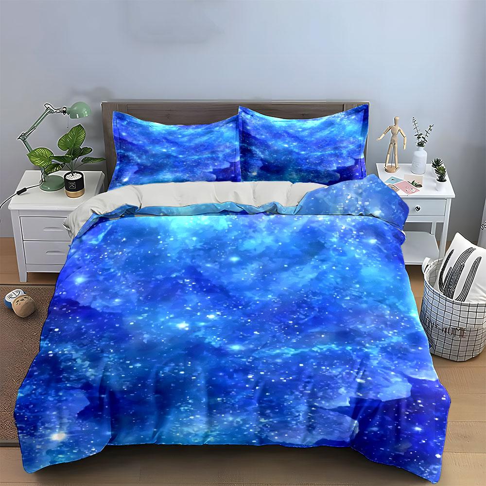 Galaxy Blue Bedding Set Bedding Duvet Cover Set Duvet Cover Pillowcases (1 * Duvet Cover 2 * Pillowcases, without duvet insert)