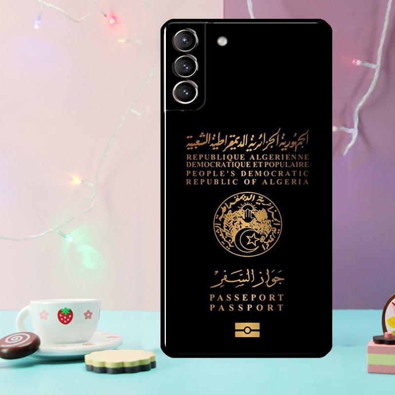 Algerian Algeria Passport Cover For Samsung Galaxy S24 Ultra S23 S22 Plus S20 S21 FE S8 S9 S10 Note 10 20 Ultra Case