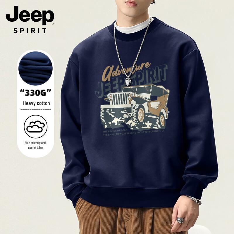 JEEP SPIRIT Men's Crewneck Pullover Sweatshirt