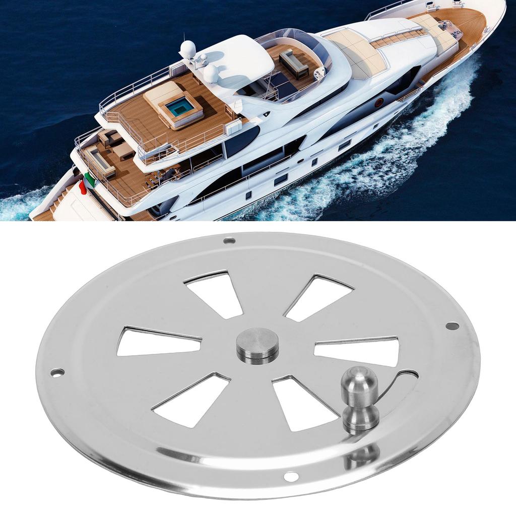 Kabinenlüftungsplatte Edelstahl Boot Rundes Lüftungsgitter Lüftungsabdeckung mit seitlichem Griffknopf für Marineboot Yacht