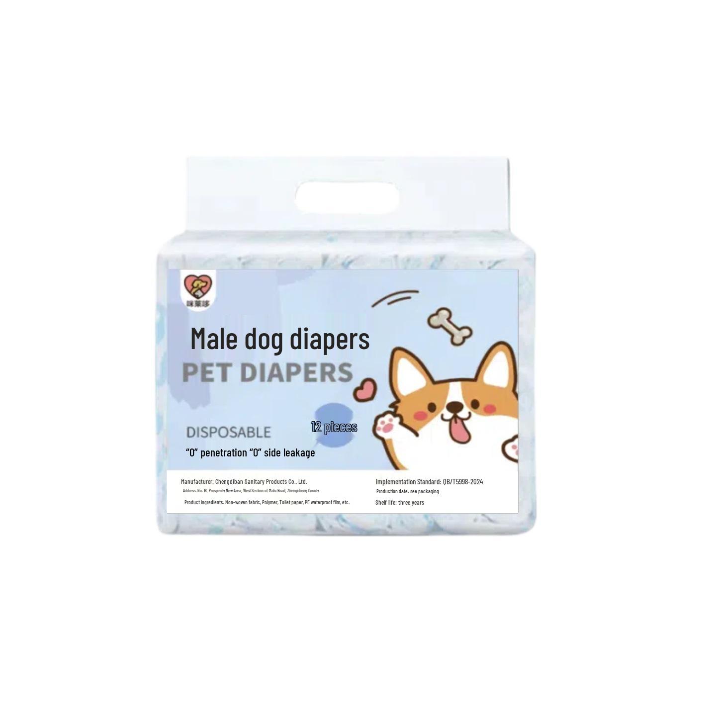 Dog Diapers and Urine Pads for Male and Female Dogs - Menstrual and Sanitary Use