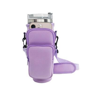 40oz Neoprene Double Pocket Adjustable Crossbody Cup Sleeve