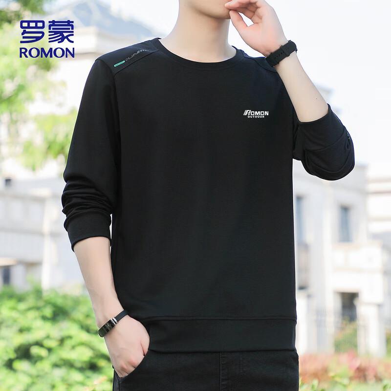 ROMON Men's WY90 Round Neck Casual Sweatshirt