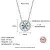 Moissanite Necklace for Women Pure Silver Round Laboratory Diamond Pendant Fashionable Wedding Jewelry