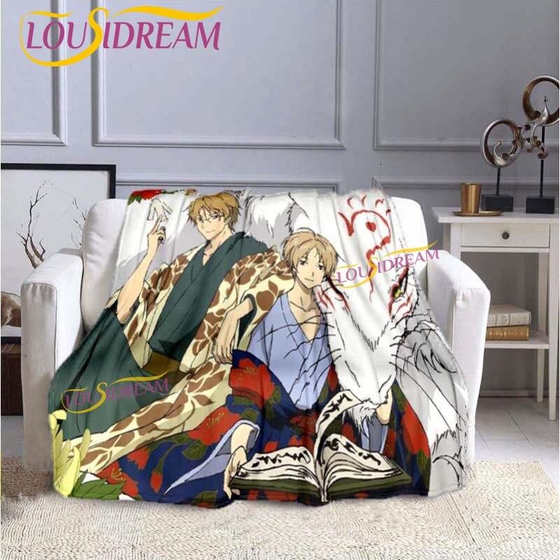 Classic Cartoon Natsume Friends Account Blanket Premium Flannel Warmth Soft Plush Sofa Bed Blanket