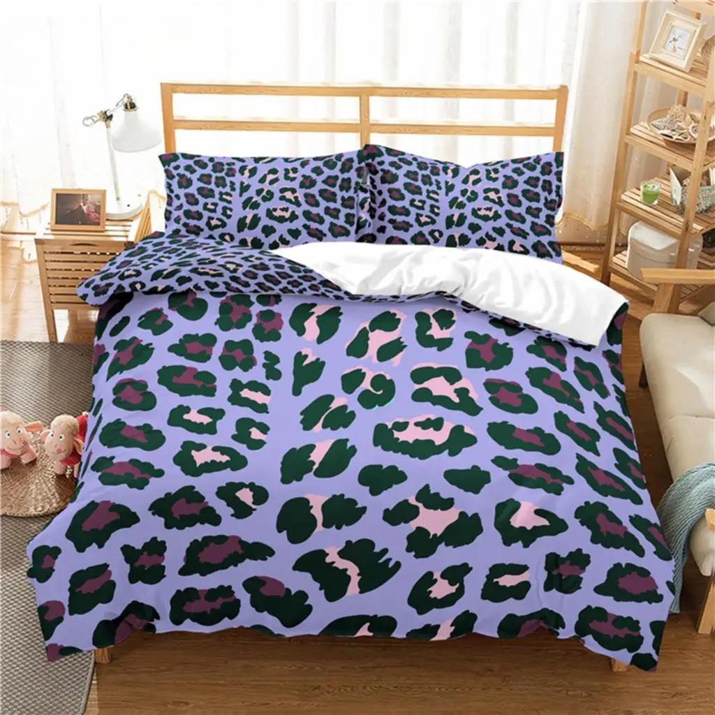 

Home Living Luxury 3D Leopard Print 2/3Pcs Comfortable Duvet Cover PillowCase Bedding Sets EU/US/AU Size 70x133cm