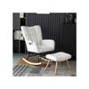Rocking Armchair - MUVOE - Ergonomic - White - Footrest Included - 92 Cm Height