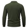 Men's Casual Long-Sleeve Half-Zip Collared Pullover in Color