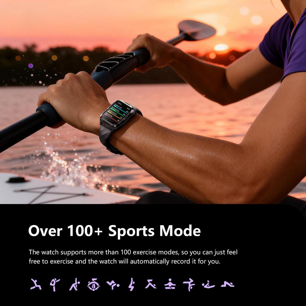 Blackview W10 Pro Smartwatch Sportiva Intelligente Fitness con Chiamate Bluetooth 600mAh LED