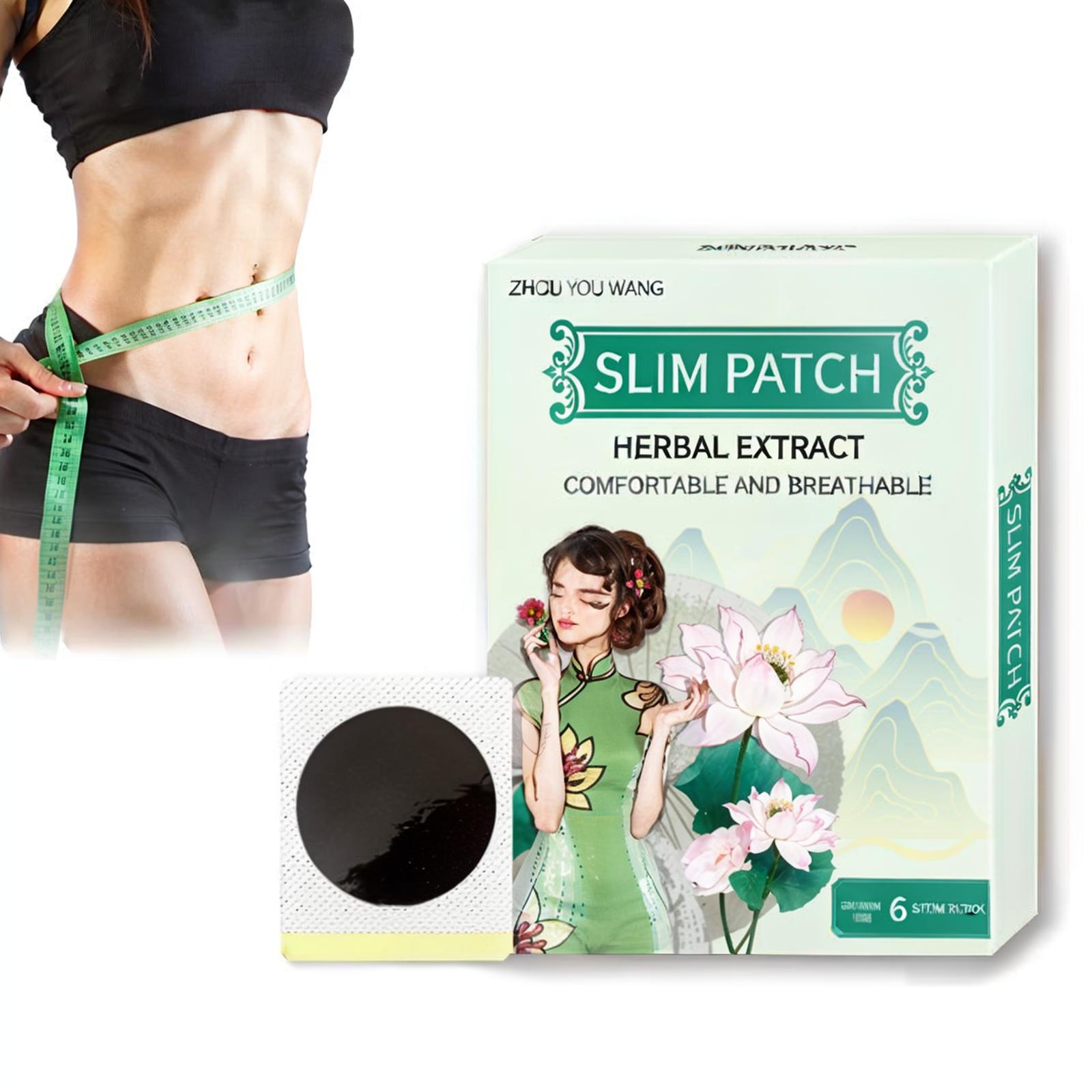 

Slim Patch Herbal Extract Comfortable Breathable Acupoint Adhesive Patch for Men and Women Herbal Body Application Slimming Support One Size зелёный