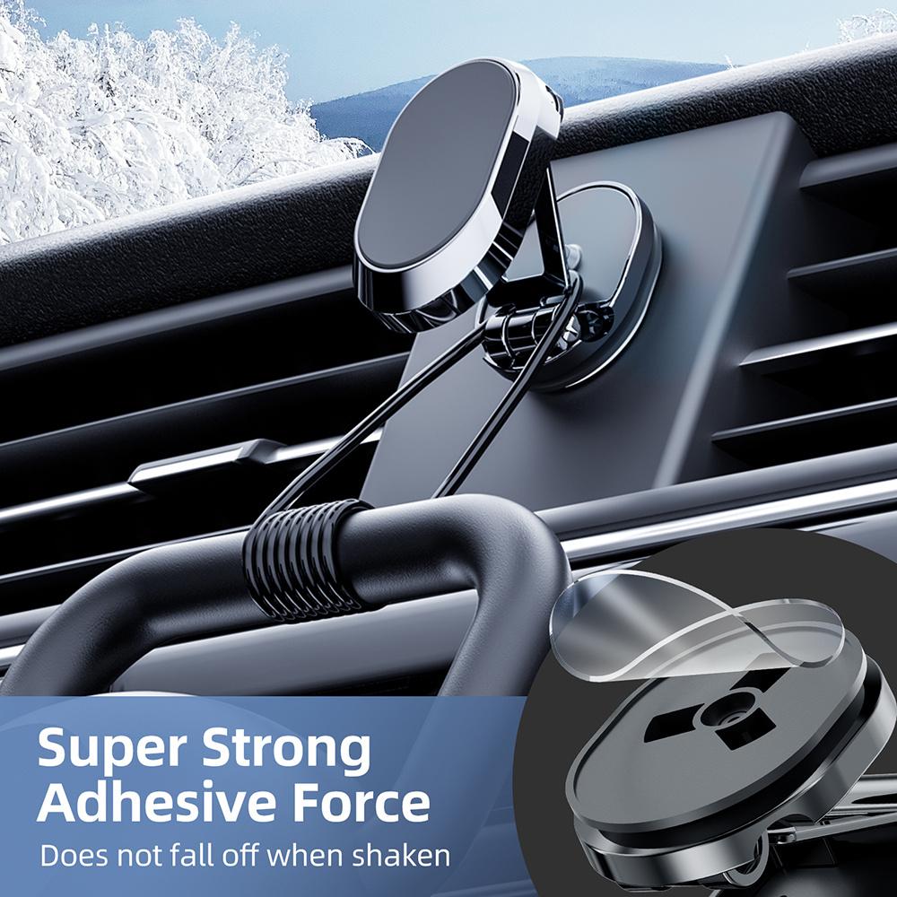 360 Degree Magnetic Car Phone Holder Magnet Dashboard Sticking Smartphone Foldable Phone Bracket In Car