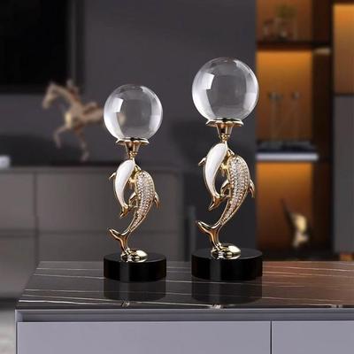 Ornement dauphin en cristal et strass: Décoration Élégante pour Salon ou Meuble TV – Cadeau de Pendaison de crémaillère Idéal
