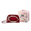 Dior Tasche [Maßgeschneiderte Kosmetiktasche] Scharlachrot Gold Rose Glitzer Katze Geschenk Begleiter Warm und Elegant Retro Luxus Glatt Scharlachrot Gold Rot (farbenfroher Stil)