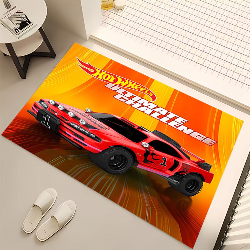1pc Hot Wheels logo4 Print Area Rug - Soft, Washable Non-Slip Indoor Mat, Living Room, Home Office Decorative Rug,Office Decorative