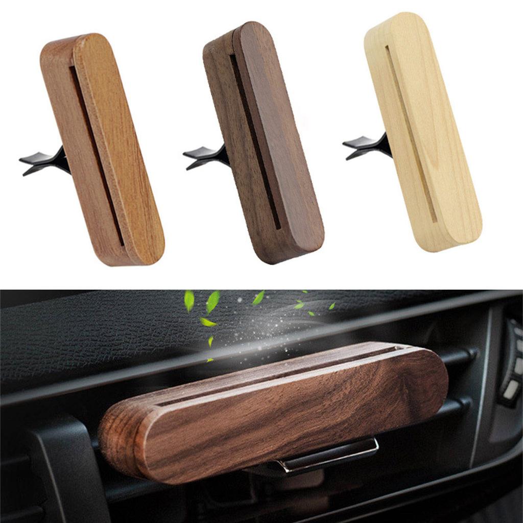 Wooden Car Air Fresheners Vent Clip Designs with Essential Oils Vehicle Scent Comfortable Scent for Elegant Car Interior