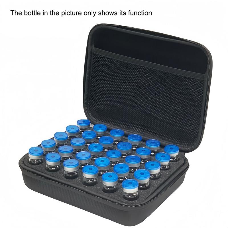 Dustproof Storage Case for 10ML Insulin Vial 7 9 12 15 30 Slots Medical Essential Oil Organizer Portable Safe Container Travel