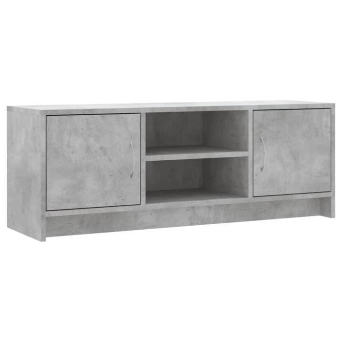 VidaXL Meuble TV gris béton 102x30x37,5 cm bois d'ingénierie 823257