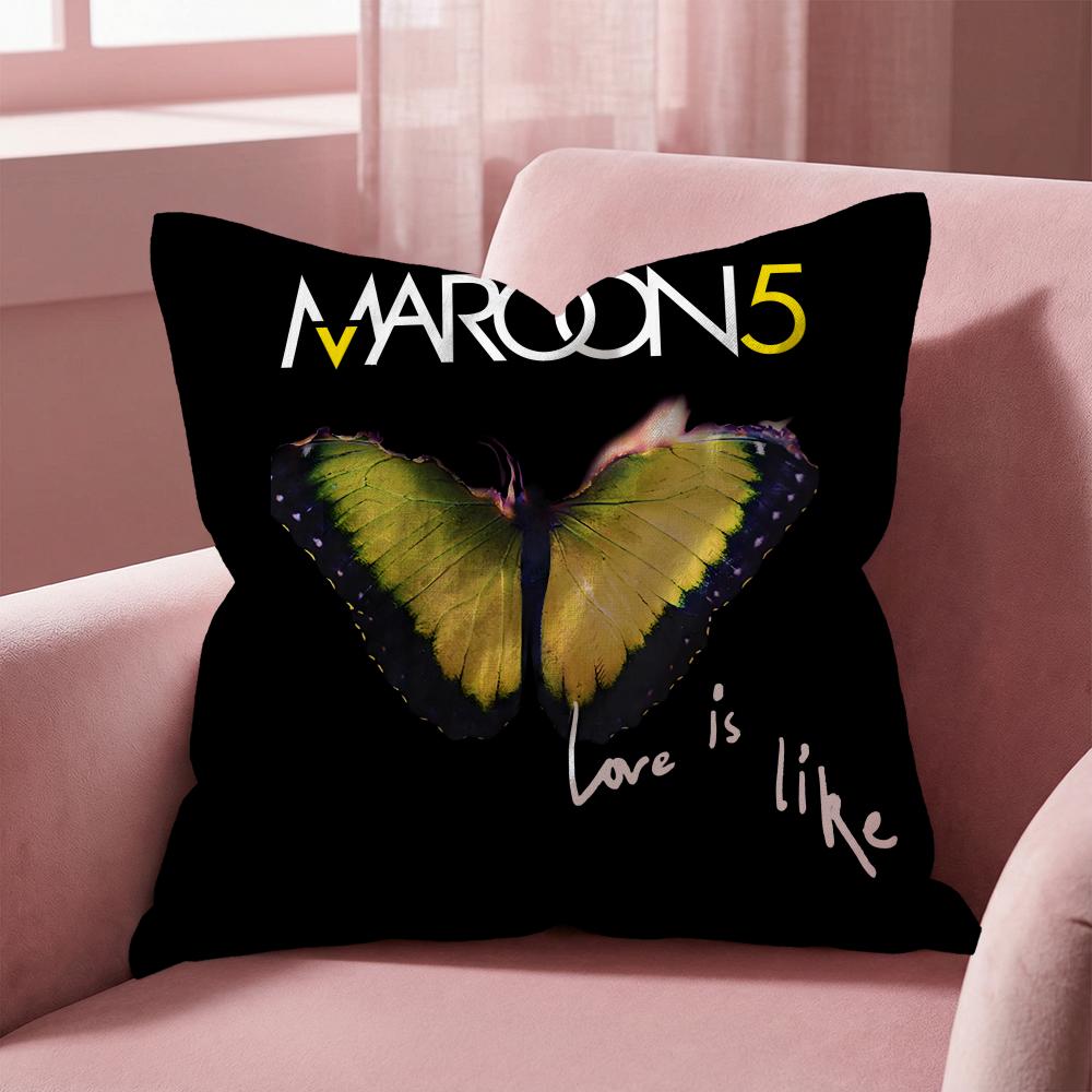 Maroon5 Cushion Cover Multi-Scene Pillow Cover for Home & Car - Reversible, Soft & Durable for Daily Use