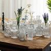 Elegante Mini Jarrón de Cristal Retro para Flores Frescas y Secas - Decoración de Oficina