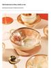 Jasmine 8-Inch Double-Ear Ceramic Bowl – Japanese Style Soup, Salad, or Fruit Bowl with Creative Underglaze Design