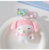 10cm My Melody Kuromi Cinnamoroll Hello Kitty Cat Hangyodon Purin Dog Plush Toy Anime Stuffed Animals Keychains Pendant