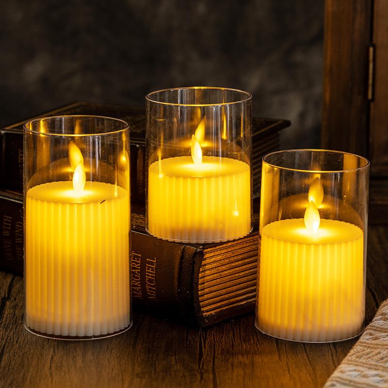 Candela Elettronica Candela Simulazione Oscillazione Telecomando Luce Candela Elettronica Decorazione Matrimonio Festa Atmosfera Luce Notturna